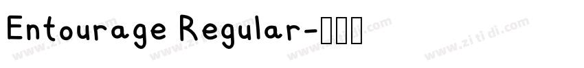 Entourage Regular字体转换
